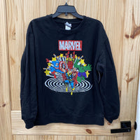 WOMENS MARVEL BLK SWEATSHIRT 2X