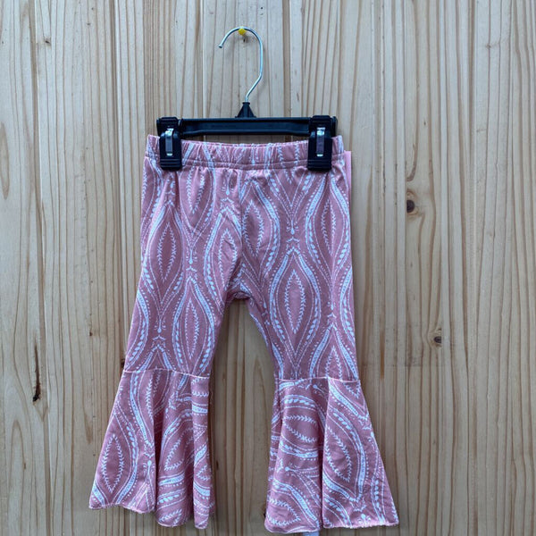 GIRLS BAILEY'S BLOSSOM PINK/WHITE BELL BOTTOMS 12/18M