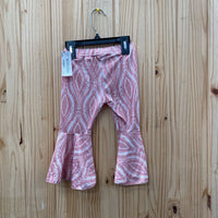 GIRLS BAILEY'S BLOSSOM PINK/WHITE BELL BOTTOMS 12/18M