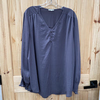 WOMENS MAURICES ASHY PURPLE LS 1X