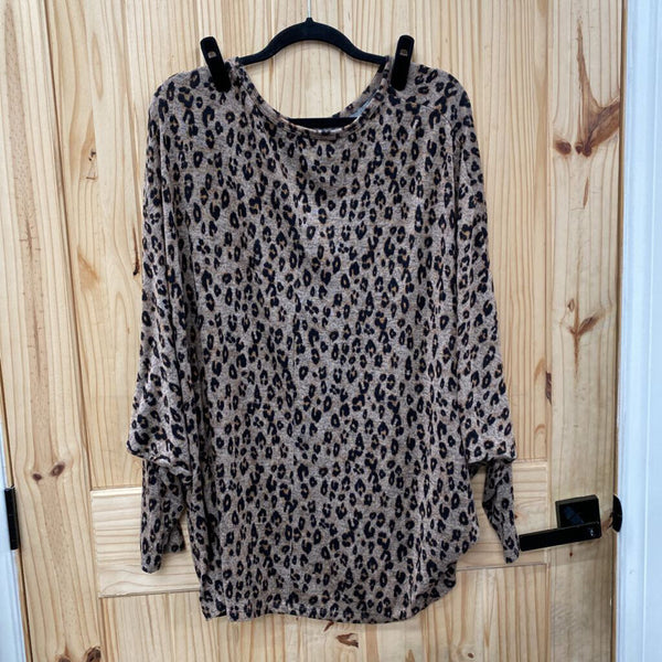 WOMENS MAURICES CHEETAH LS 1XL