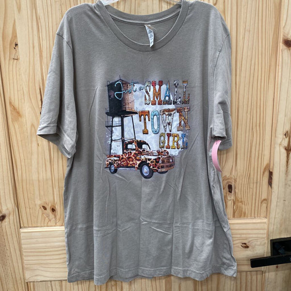 WOMENS CANVAS SMALL TOWN GIRL T-SHIRT XL