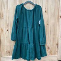 GIRLS CAT & JACK GREEN LS DRESS 6