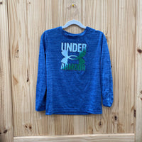 BOYS UNDER ARMOUR SHIRT BLUE/GREEN 7