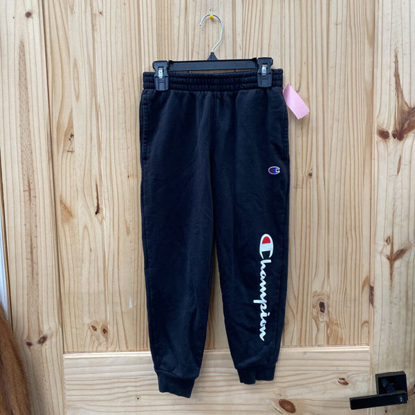 BOYS CHAMPION SWEATPANTS BLK/WHITE S 8