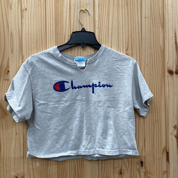 WOMENS CHAMPION GREY CROP TOP S