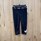 GIRLS NIKE LEGGINGS BLK/WHITE 2T