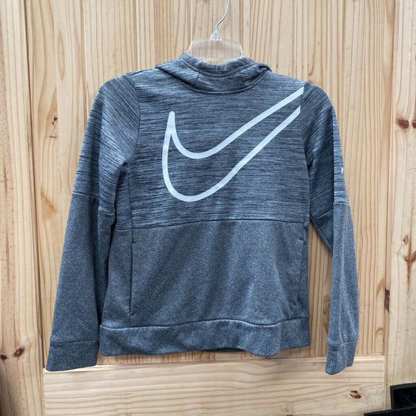 BOYS NIKE HOODIE GREY/WHITE L 10?