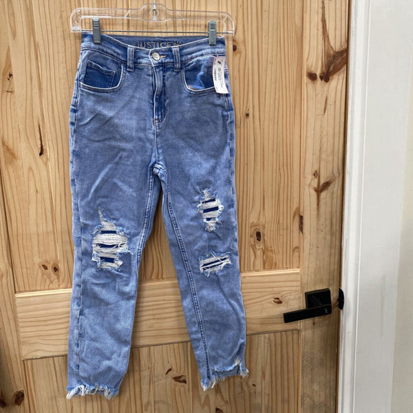 GIRLS JUSTICE LT DENIM DIST. JEANS 14