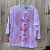 WOMENS M&C PINK + HOPE SHIRT L