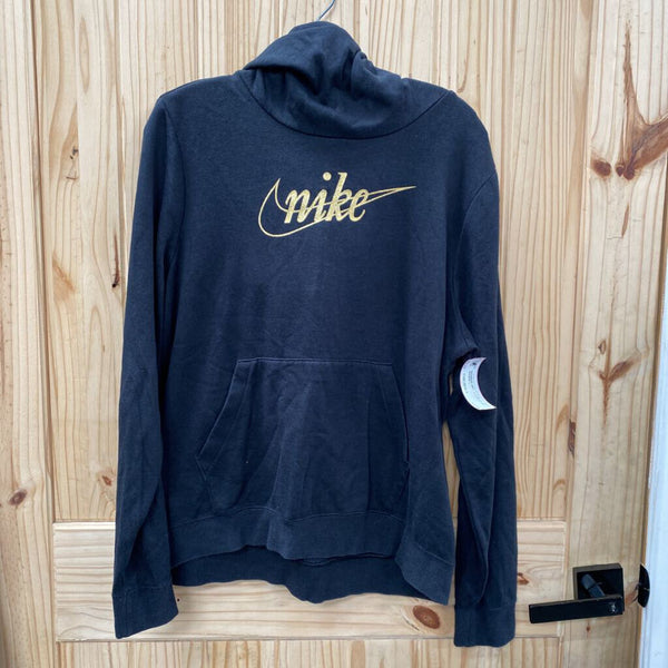 WOMENS NIKE BLK/GLITTER HOODIE L