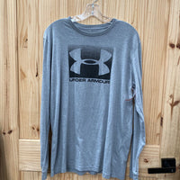 WOMES UNDER ARMOUR GRY/BLK LS L