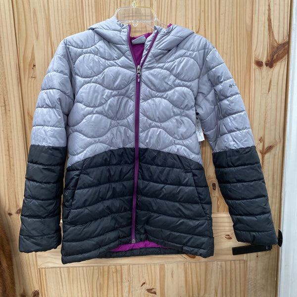 GIRLS COLUMBIA JACKET GREY/BLK XL 18/20