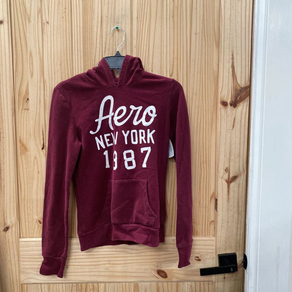 WOMENS AEROPOSTALE HOODIE WINE/WHITE S