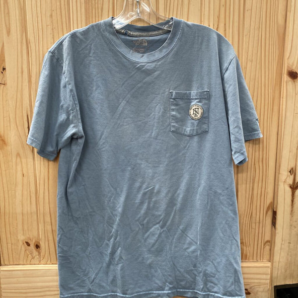 MENS NORTH FACE LT BLUE T-SHIRT S