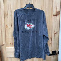 MENS CHIEFS/COWBOYS GREY LS XL