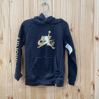 BOYS NIKE AIR HOODIE BLK/WHITE/GOLD 4T