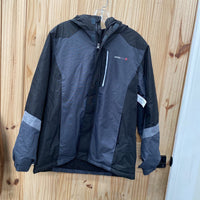 BOYS SWISS TECH JACKET CHARCOAL GREY/BLK/WHITE XXL 18