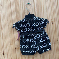 LITTLE ONE SHOP 2PC SET BLK/WHITE XOXO 0/3M