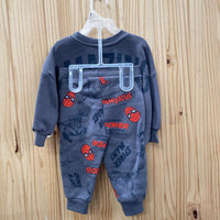 BOYS SPIDERMAN 2PC SET GREY/RED 12M