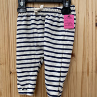 BOYS OLD NAVY BLUE/WHITE STRIPE PANTS 3/6M