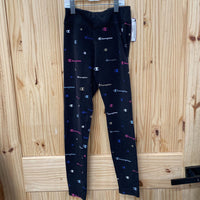 GIRLS CHAMPION LEGGINGS BLACK/MULTI COLOR M 10