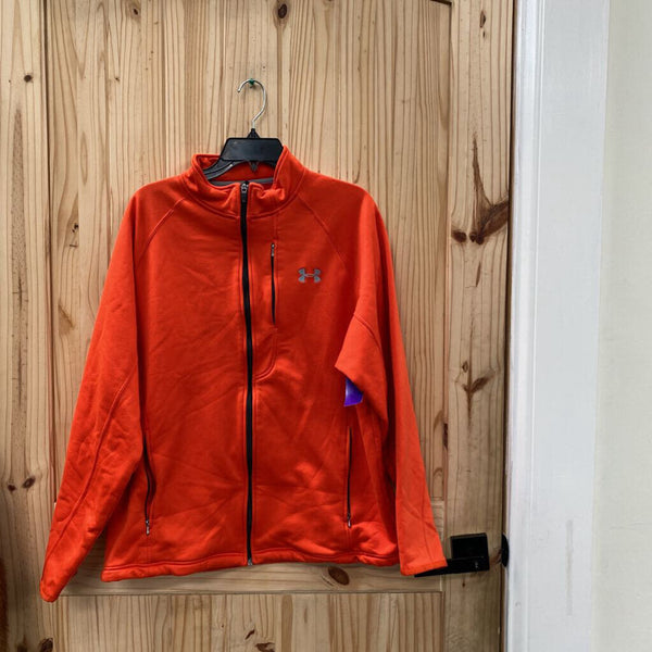 MENS UNDER ARMOUR JACKET ORANGE/BLK L