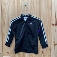 BOYS ADIDAS JACKET BLK/WHITE/GREY 7