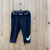 GIRLS NIKE CAPRIS LEGGINGS BLK/WHITE S 5