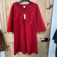 WOMENS CHICO'S RED CASUAL DRESS 1 S NWT