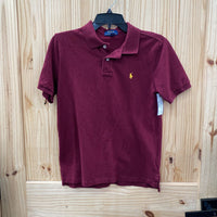 BOYS POLO RALPH LAUREN WINE SHIRT L 14/16