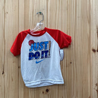 BOYS NIKE JUST DO IT RED/WHITE/BLUE SHIRT 3T