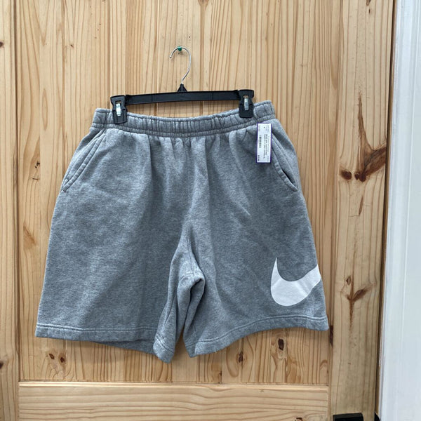 MENS NIKE SWEATPANT SHORTS LT GREY/WHITE XL