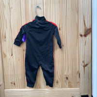 BOYS NIKE ROMPER BLK/RED 12M