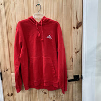 MENS ADIDAS HOODIE RED/WHITE XL