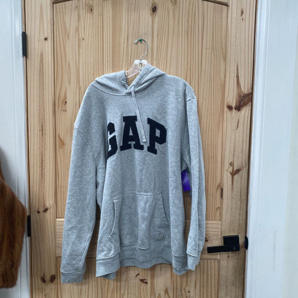 MENS GAP HOODIE GREY/BLK XXL