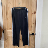 MENS ADIDAS PANTS BLK/WHITE L