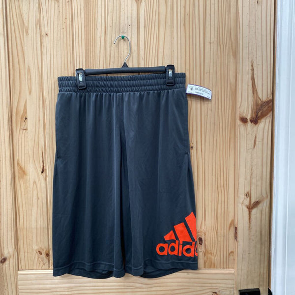 MENS ADIDAS SHORTS CHARCOAL GREY/ORANGE L