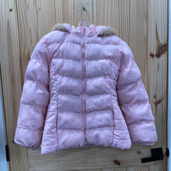 GIRLS ARIZONA PINK COAT W/GOLD STARS XL 16