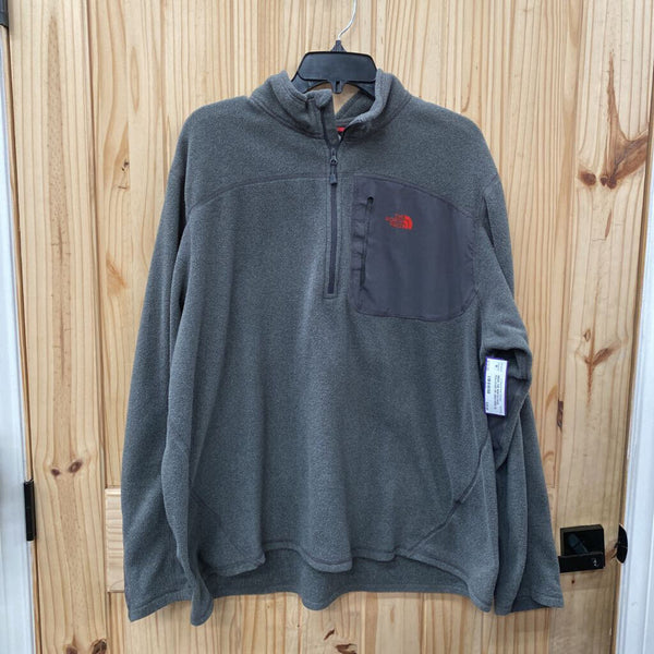 MENS THE NORTH FACE PULLOVER DK GREY/RED XL