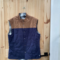 MENS W DEPARTWEST VEST TAN/NAVY BLUE XL