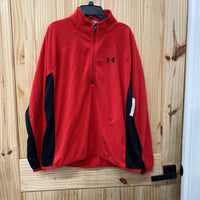 MENS UNDER ARMOUR PULLOVER RED/BLK M