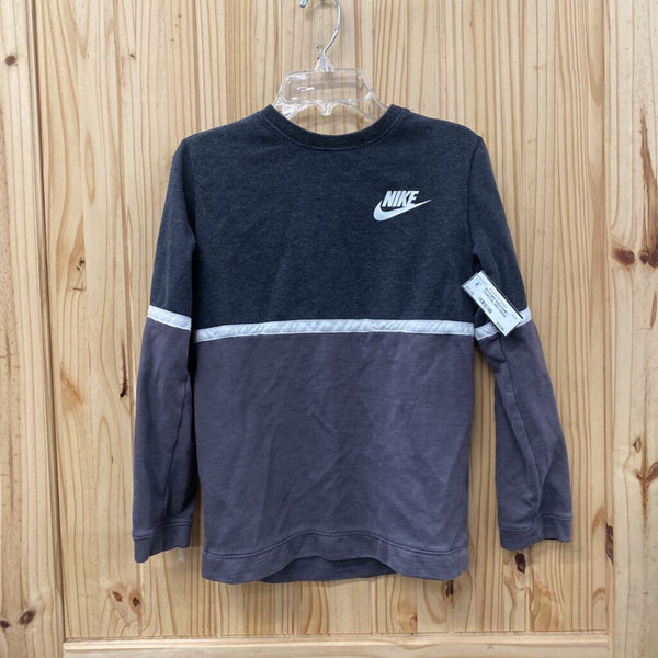 BOYS NIKE SWEATSHIRT CHARCOAL GREY/WHITE SWEATSHIRT M 8/10