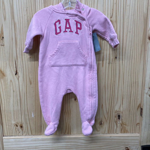 GIRLS GAP LT PINK ROMPER 3/6M