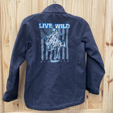 BOYS COWBOY HARDWARE JACKET BLACK L 10/12