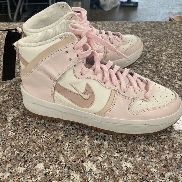 WOMENS NIKE HIGH TOP MAUVE/WHITE 9