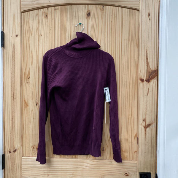 WOMENS CALVIN KLEIN DK PLUM PURPLE SWEATER M NWT