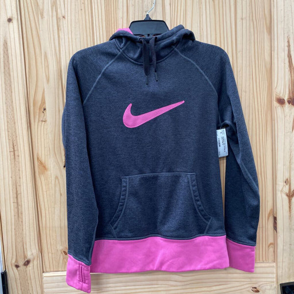 WOMENS NIKE HOODIE DK GREY/PINK M