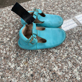 GIRLS MONKEY FEET TURQUOISE SHOES 3/4