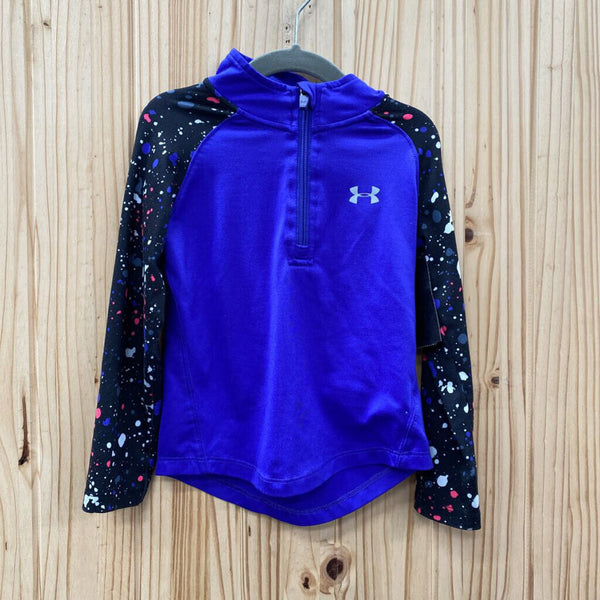 GIRLS UNDER ARMOUR PULLOVER PURPLE/WHITE/PINK 3T